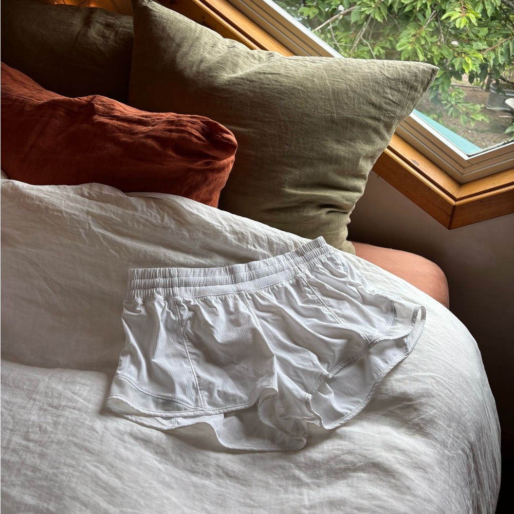Lululemon Athletica White Athletic Shorts